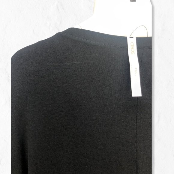 NWT Black ASOS Loose Fit Shift Dress Sz 2 Tall - Picture 12 of 12